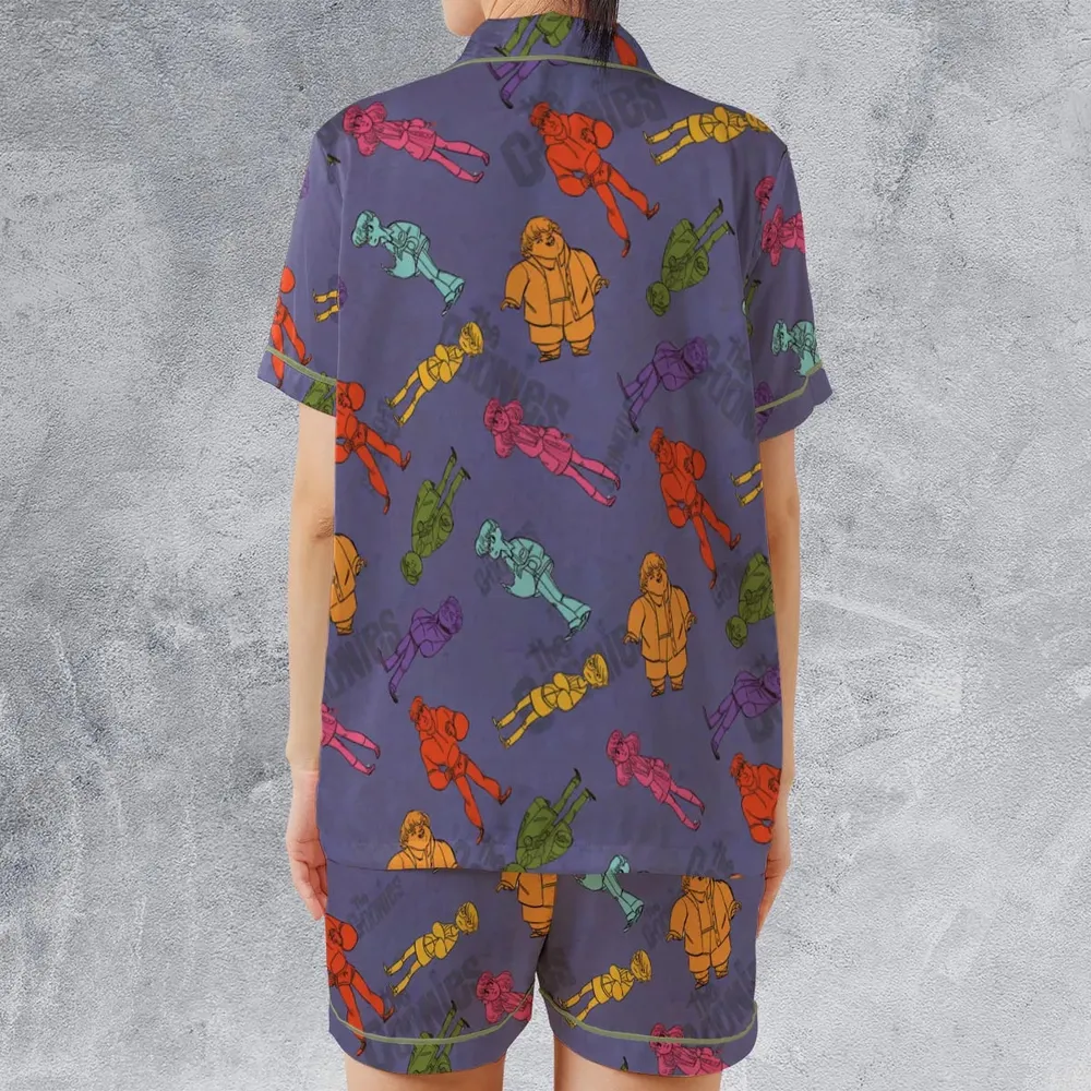 80s Adventure The Goonies Satin Short-Sleeve Pajamas Set - 2