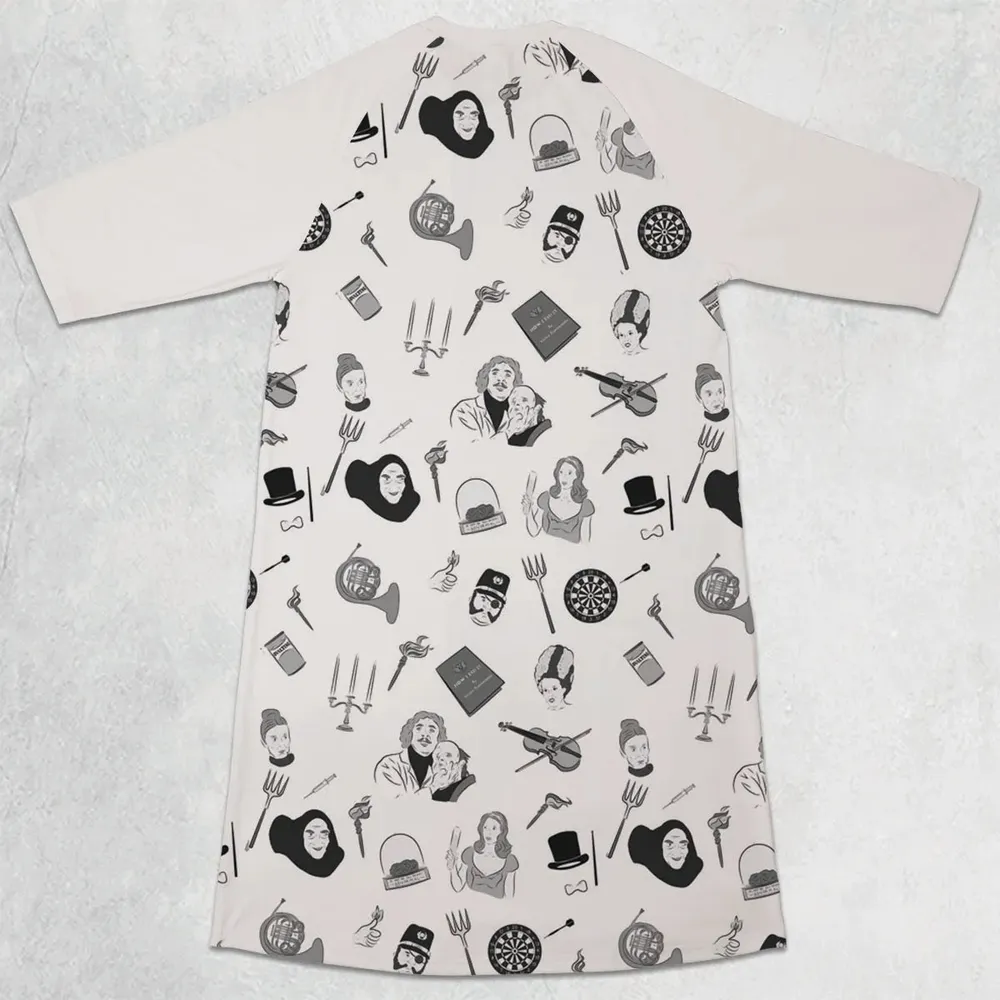 Pronounce Fronkenstein Young Frankenstein 3/4 Sleeve Raglan Dress - 2