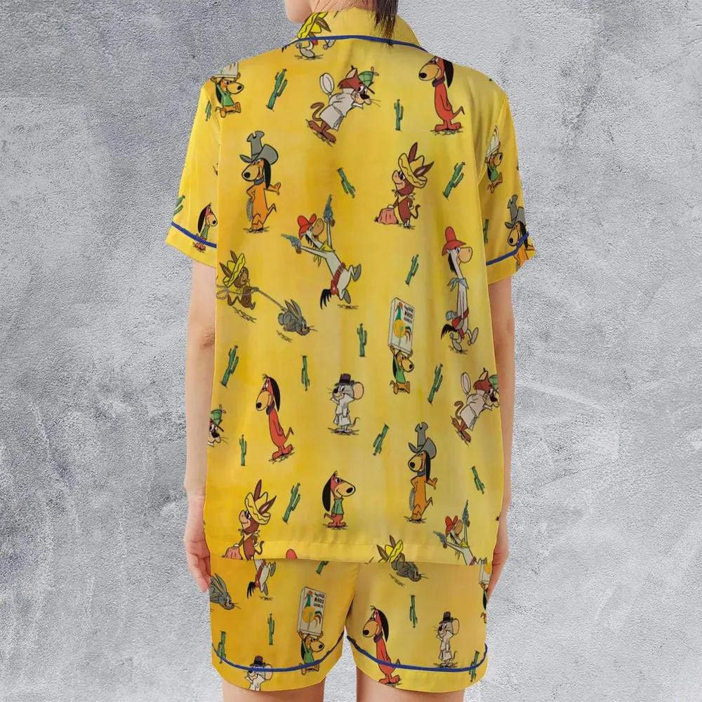 The Quick Draw McGraw Show Characters Satin Short-Sleeve Pajamas Set - 2
