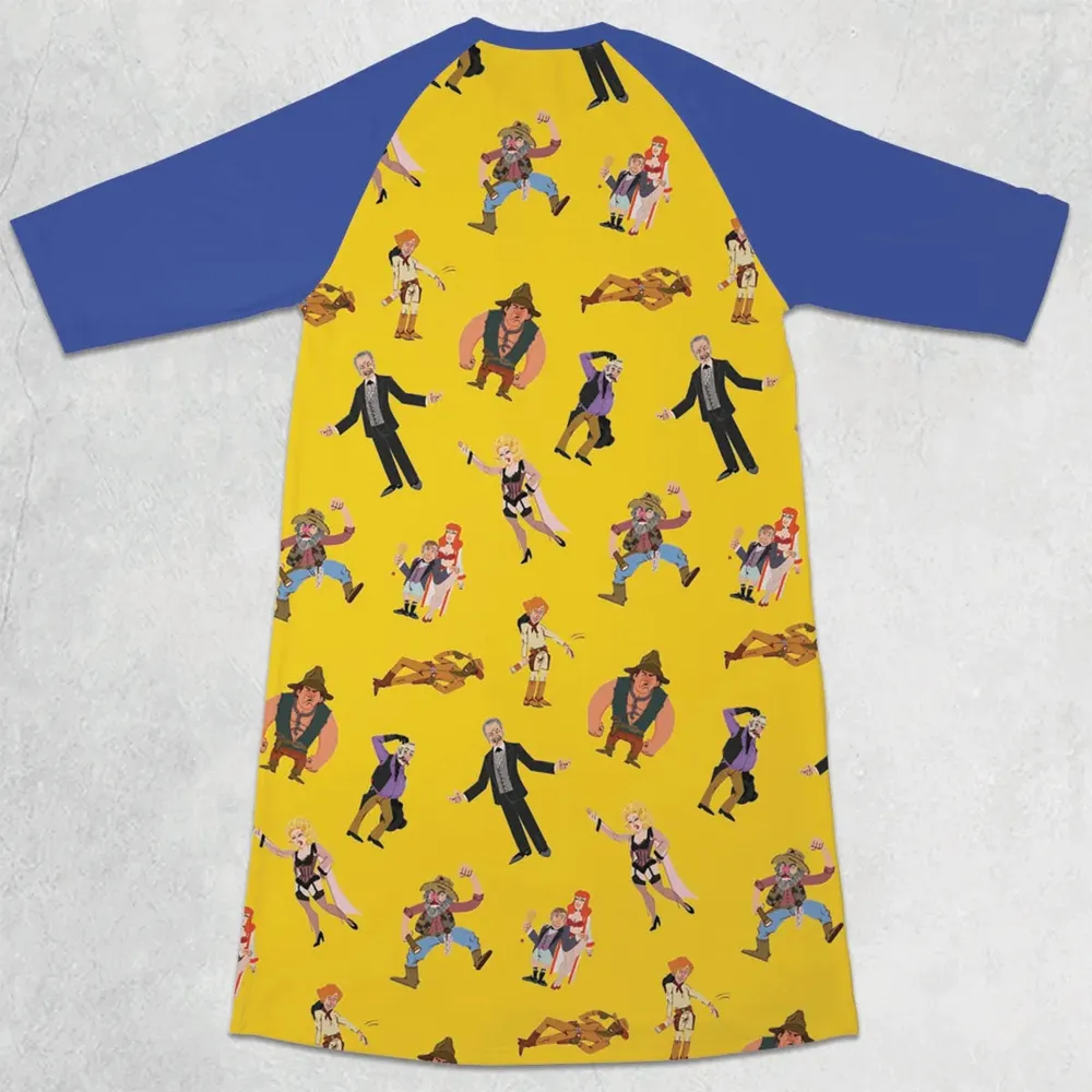 Blazing Saddles Characters 3/4 Sleeve Raglan Dress - 2