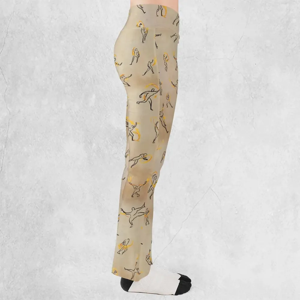 Fire Scroll Avatar The Last Airbender Flare Leggings - 2