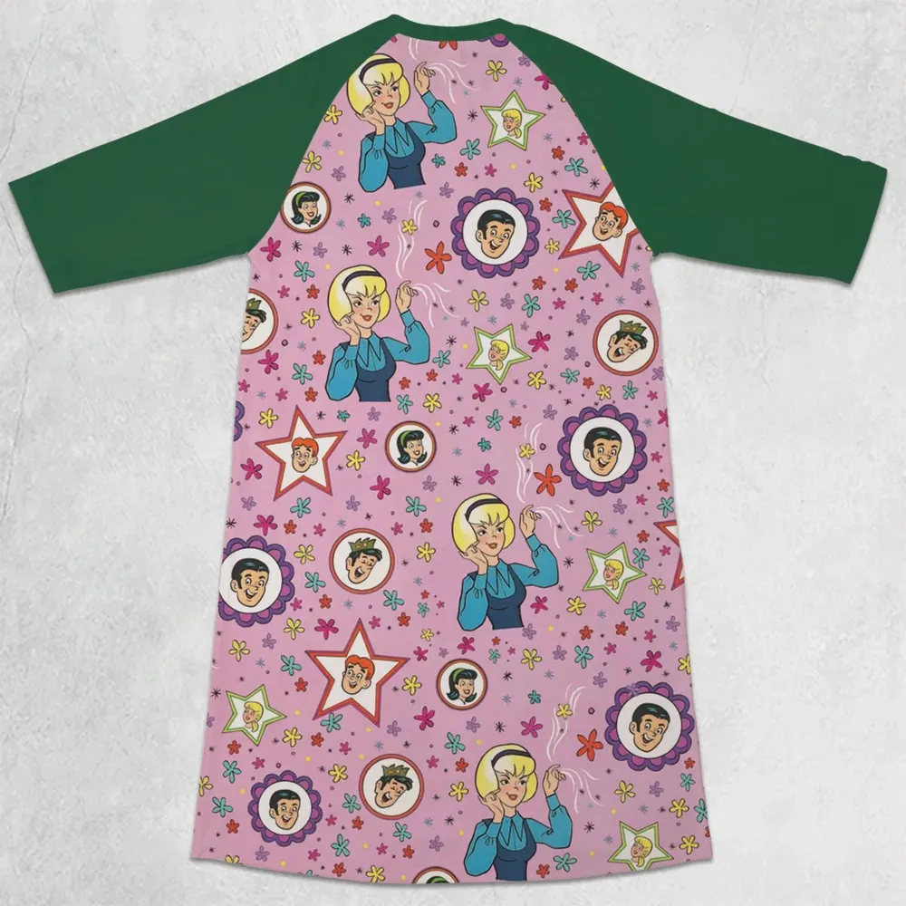 The New Archie and Sabrina Hour 3/4 Sleeve Raglan Dress - 2