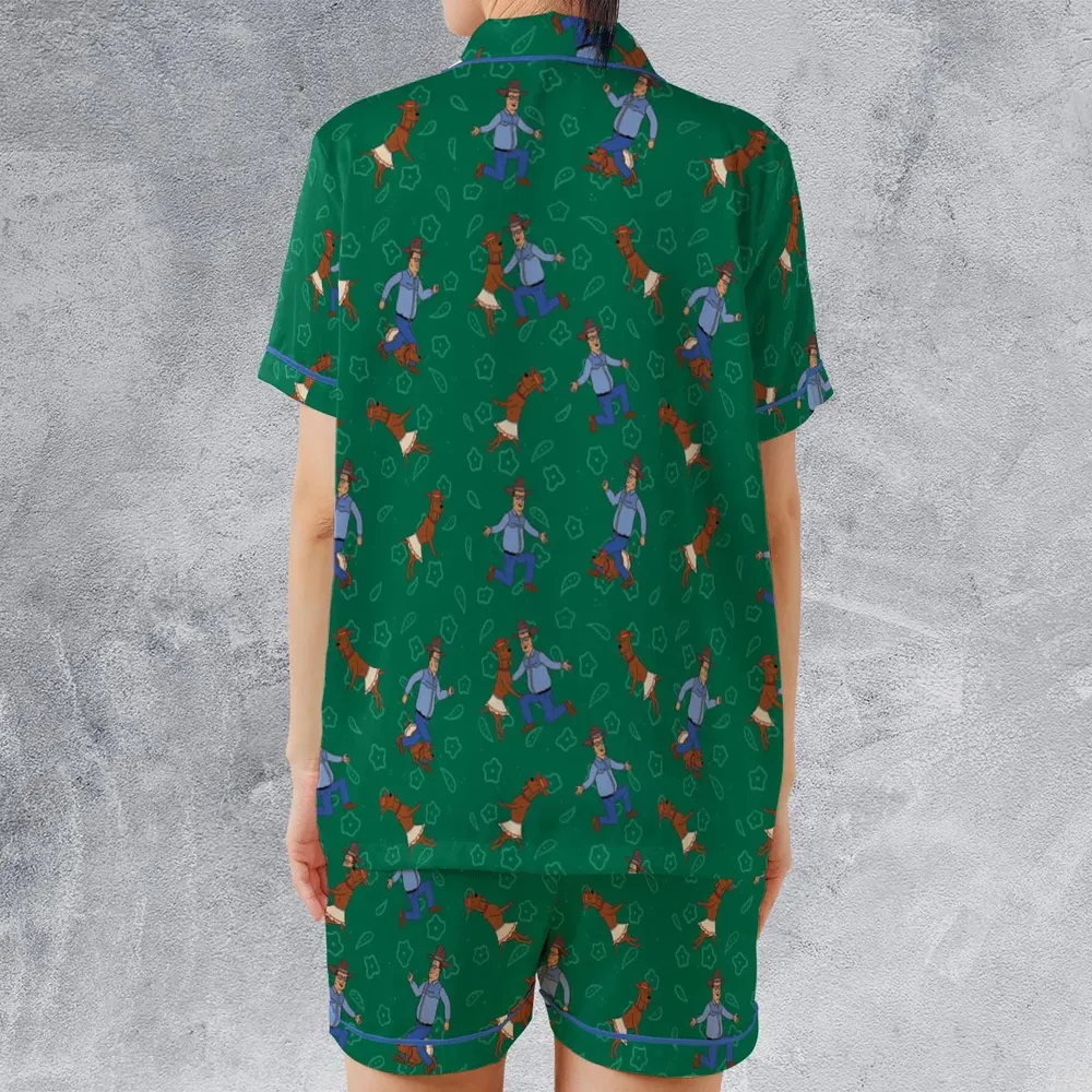 Hank Hill and Ladybird Dancing Satin Short-Sleeve Pajamas Set - 2