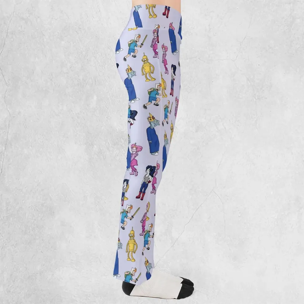 Future Time Futurama Adventure Time Mashup Flare Leggings - 2