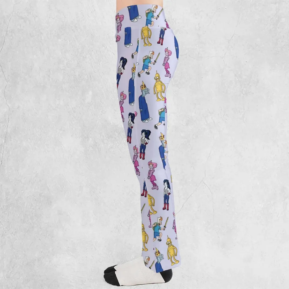 Future Time Futurama Adventure Time Mashup Flare Leggings - 3