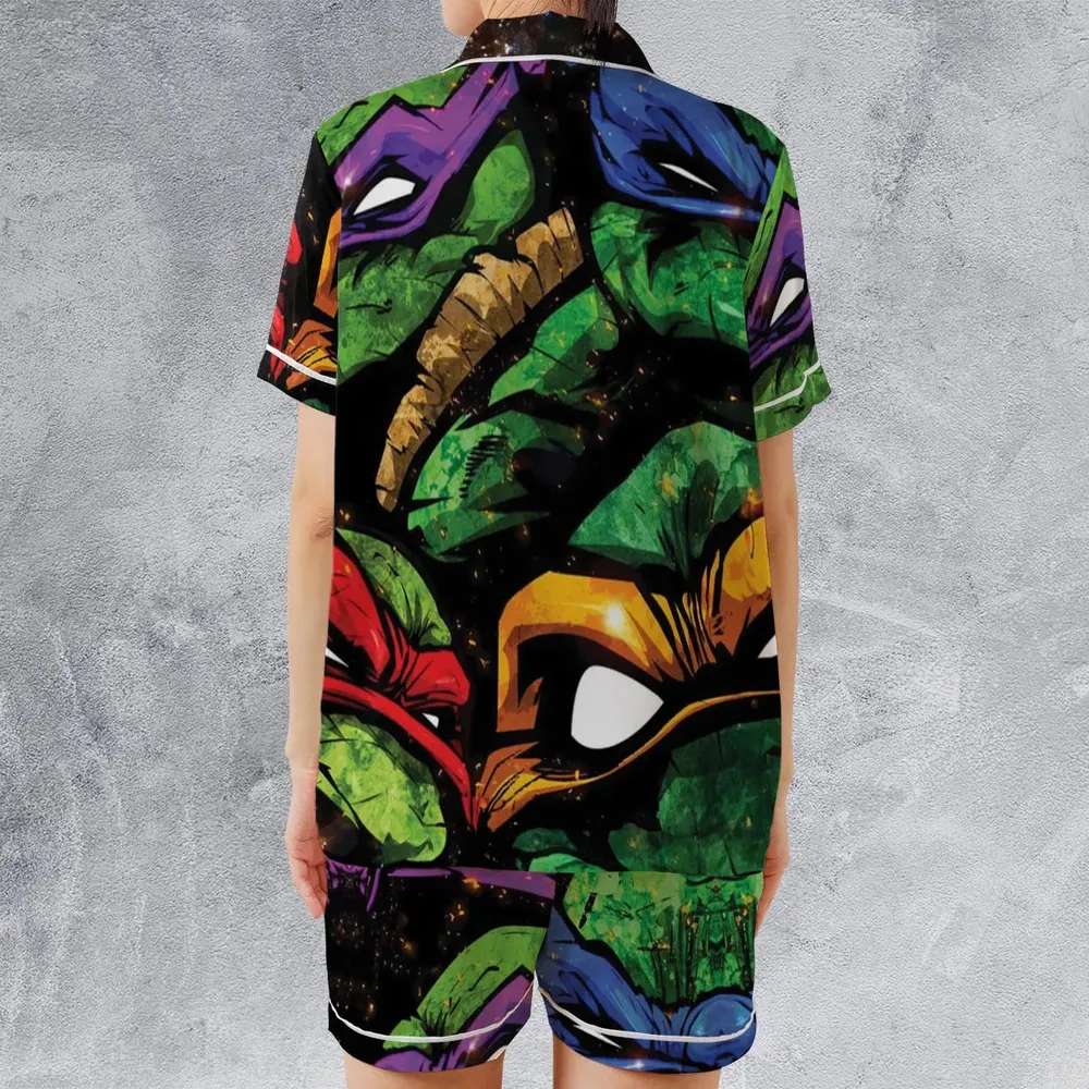 Four Ninja Turtles TMNT Satin Short-Sleeve Pajamas Set - 2