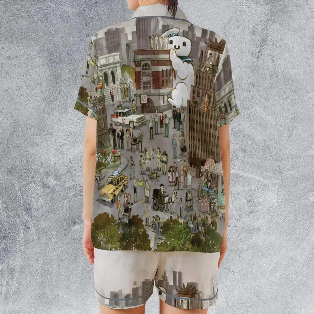 Ghostbusterland Ghostbusters Satin Short-Sleeve Pajamas Set - 2