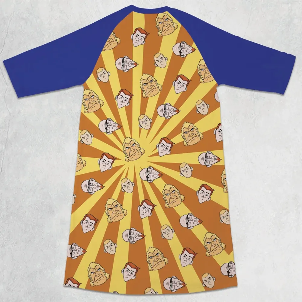Venture Industries The Venture Bros 3/4 Sleeve Raglan Dress - 2