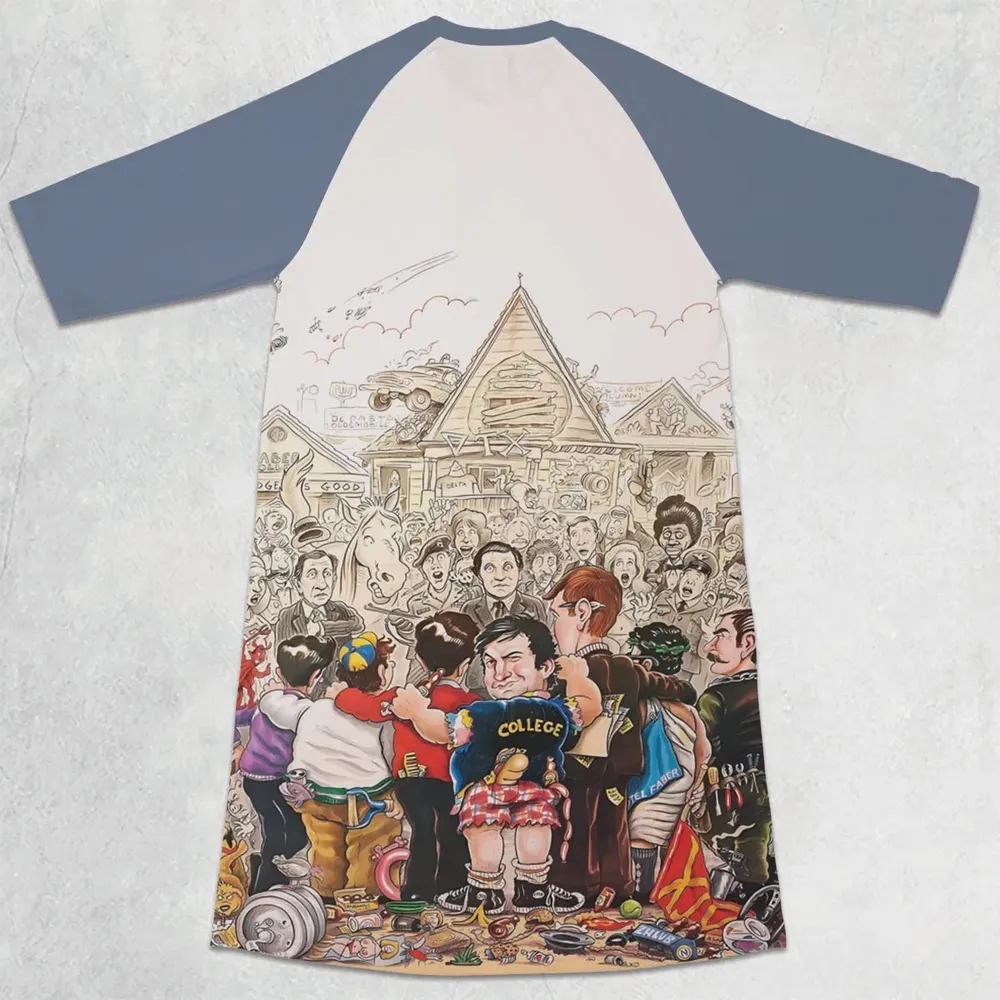 Guess Who's Back? National Lampoon Animal House 3/4 Sleeve Raglan Dress - 2