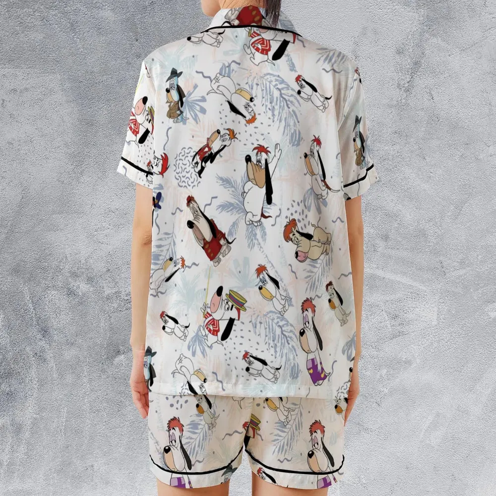 Droopy Dog Satin Short-Sleeve Pajamas Set - 2