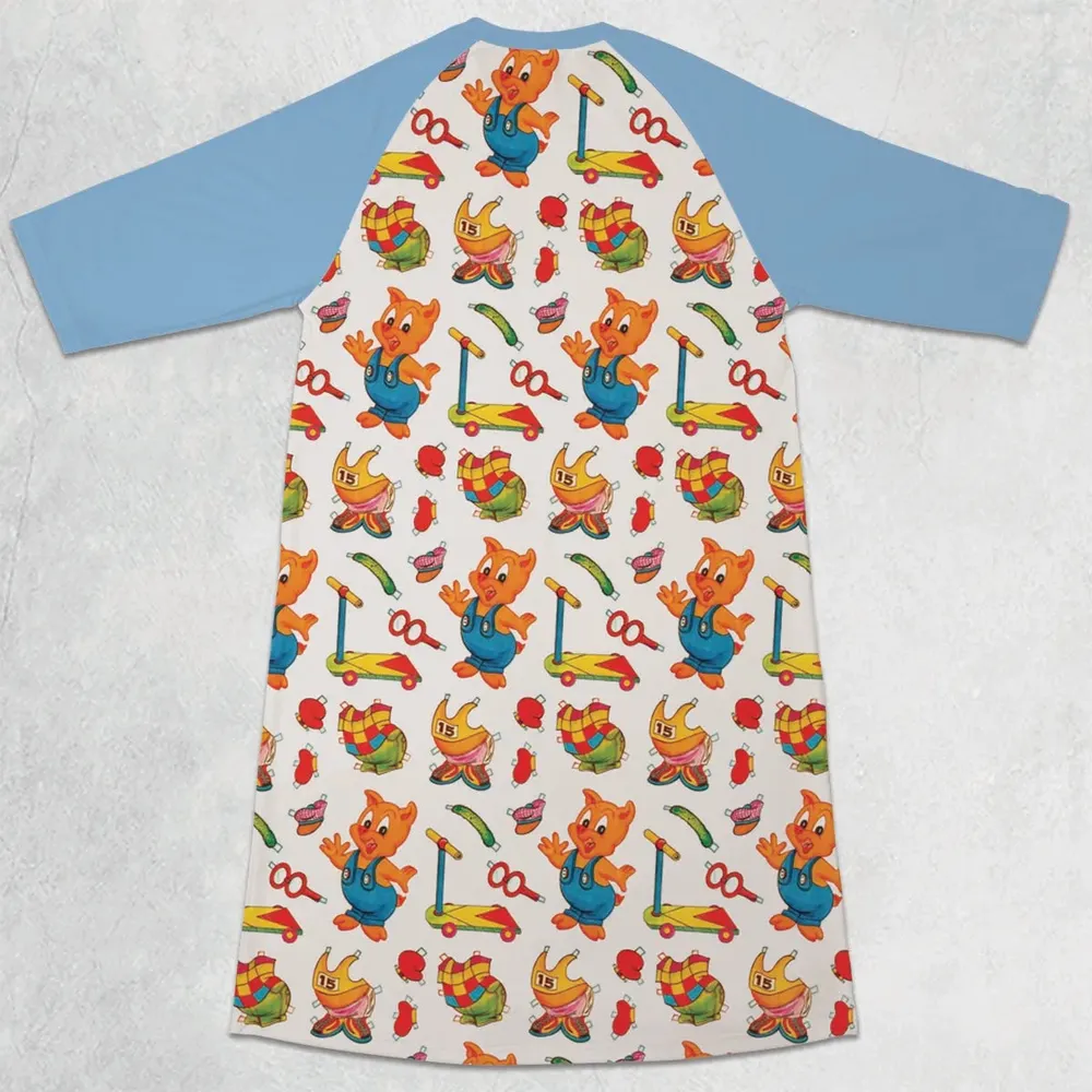 Hamton Outfit Looney Tunes 3/4 Sleeve Raglan Dress - 2