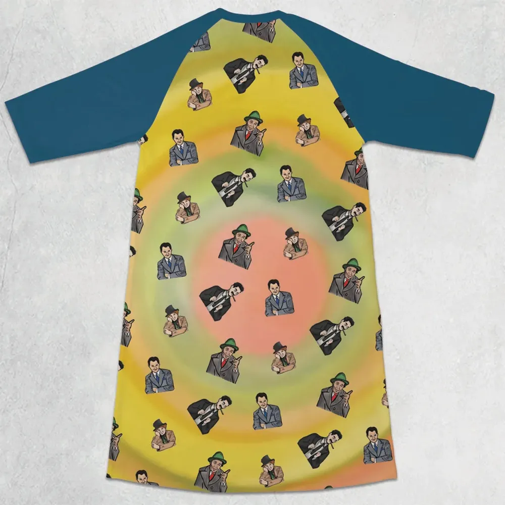 The Four Marx Brothers 3/4 Sleeve Raglan Dress - 2