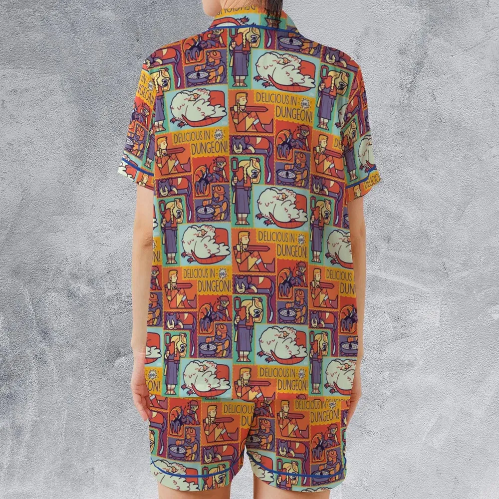 Delicious In Dungeon Satin Short-Sleeve Pajamas Set - 2