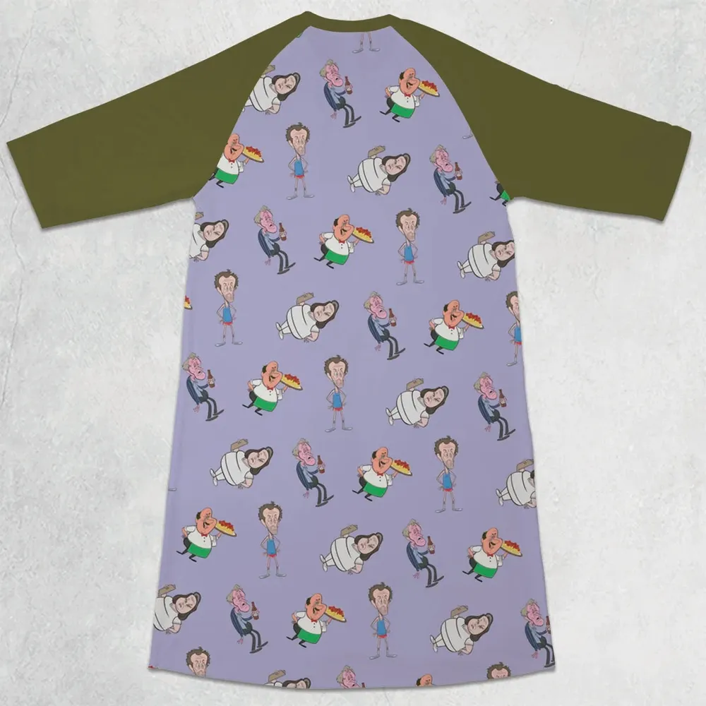 The Ricky Gervais Show 3/4 Sleeve Raglan Dress - 2