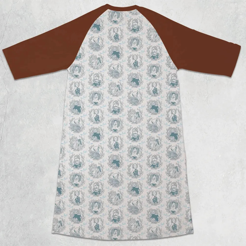 Cult Movie Female Trouble 3/4 Sleeve Raglan Dress - 2