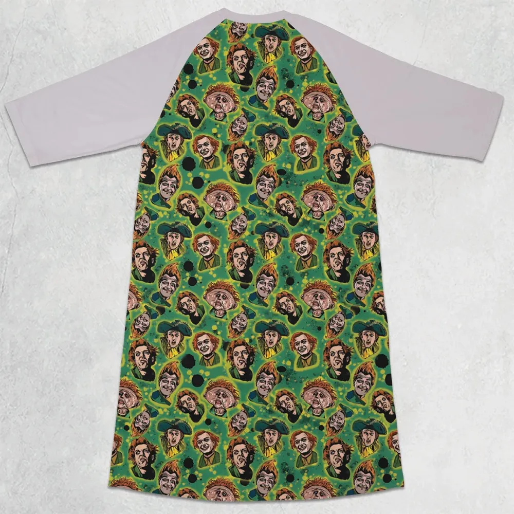Hey Snot Face Drop Dead Fred 3/4 Sleeve Raglan Dress - 2