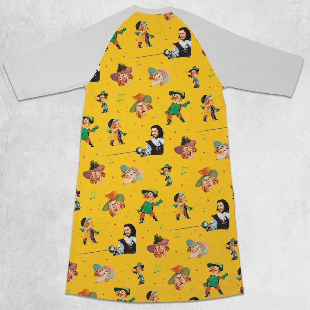 The Three Musketeers Ritz Brothers 3/4 Sleeve Raglan Dress - 2