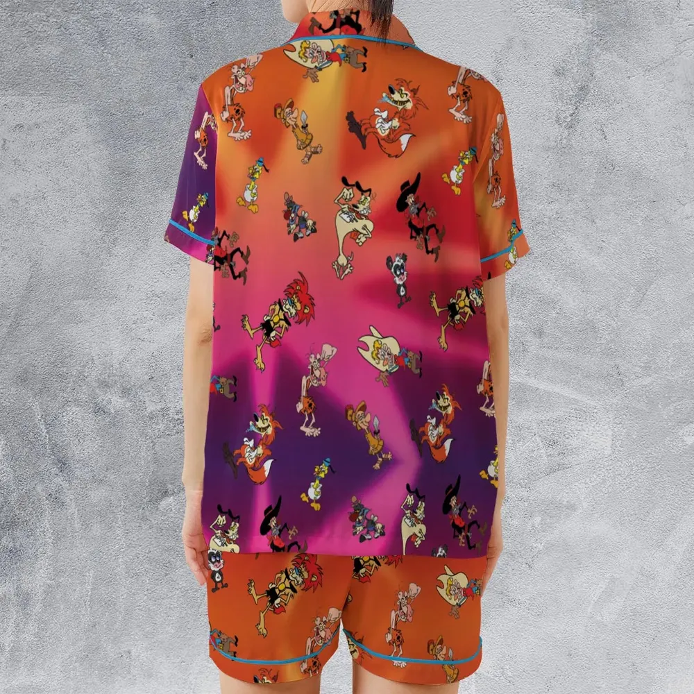 The Wacky World of Tex Avery Characters Satin Short-Sleeve Pajamas Set - 2