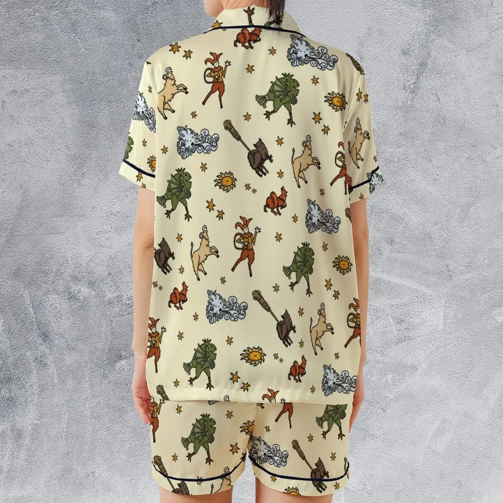 Opening Bedknobs and broomsticks Satin Short-Sleeve Pajamas Set - 2