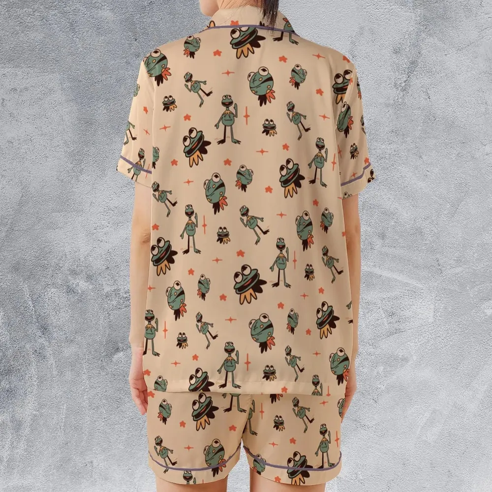 Kermit The Frog Doodles Satin Short-Sleeve Pajamas Set - 2