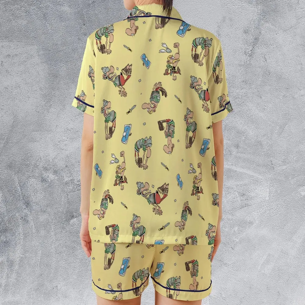 Gaulish Goodness Asterix Satin Short-Sleeve Pajamas Set - 2