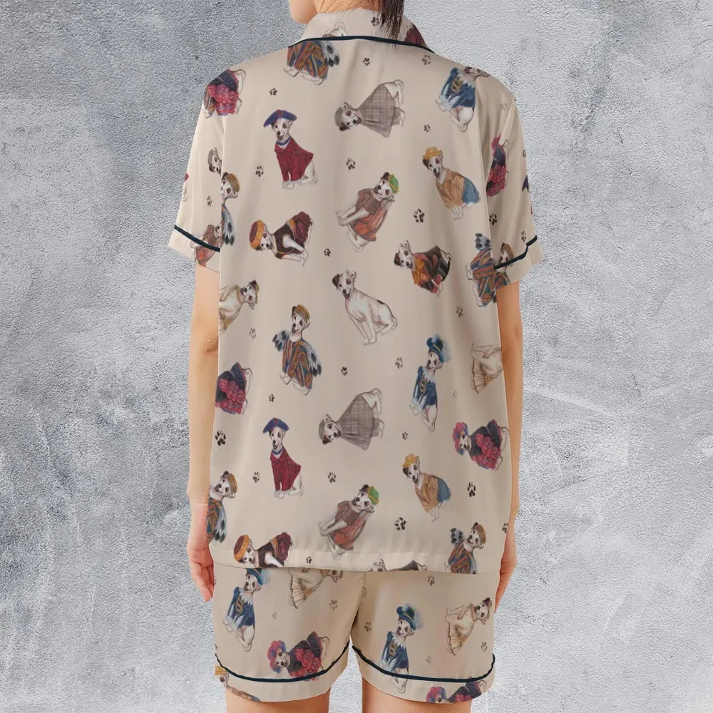 MagiCloth Costume Wishbone Satin Short-Sleeve Pajamas Set - 2