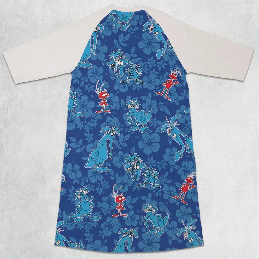 The Ant and the Aardvark 3/4 Sleeve Raglan Dress - 2