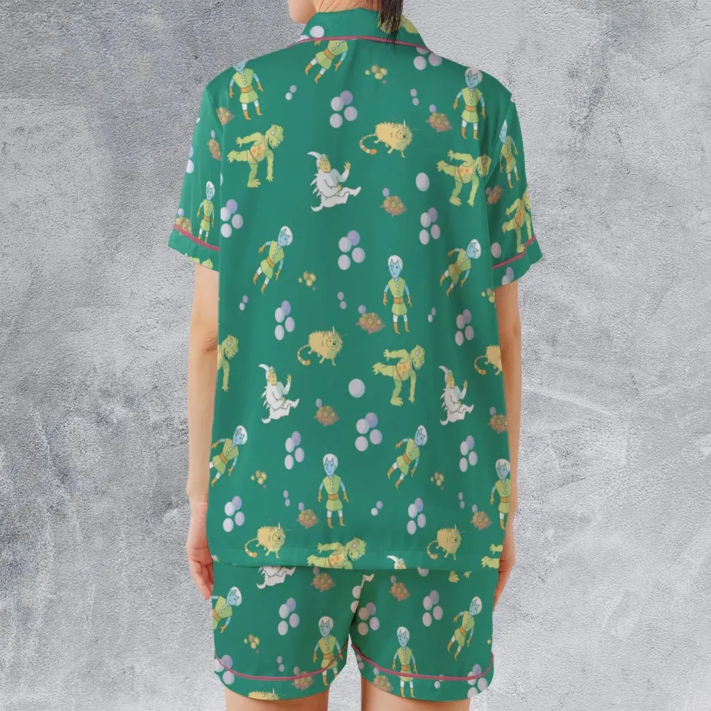 Gorn Alien Star Trek Satin Short-Sleeve Pajamas Set - 2