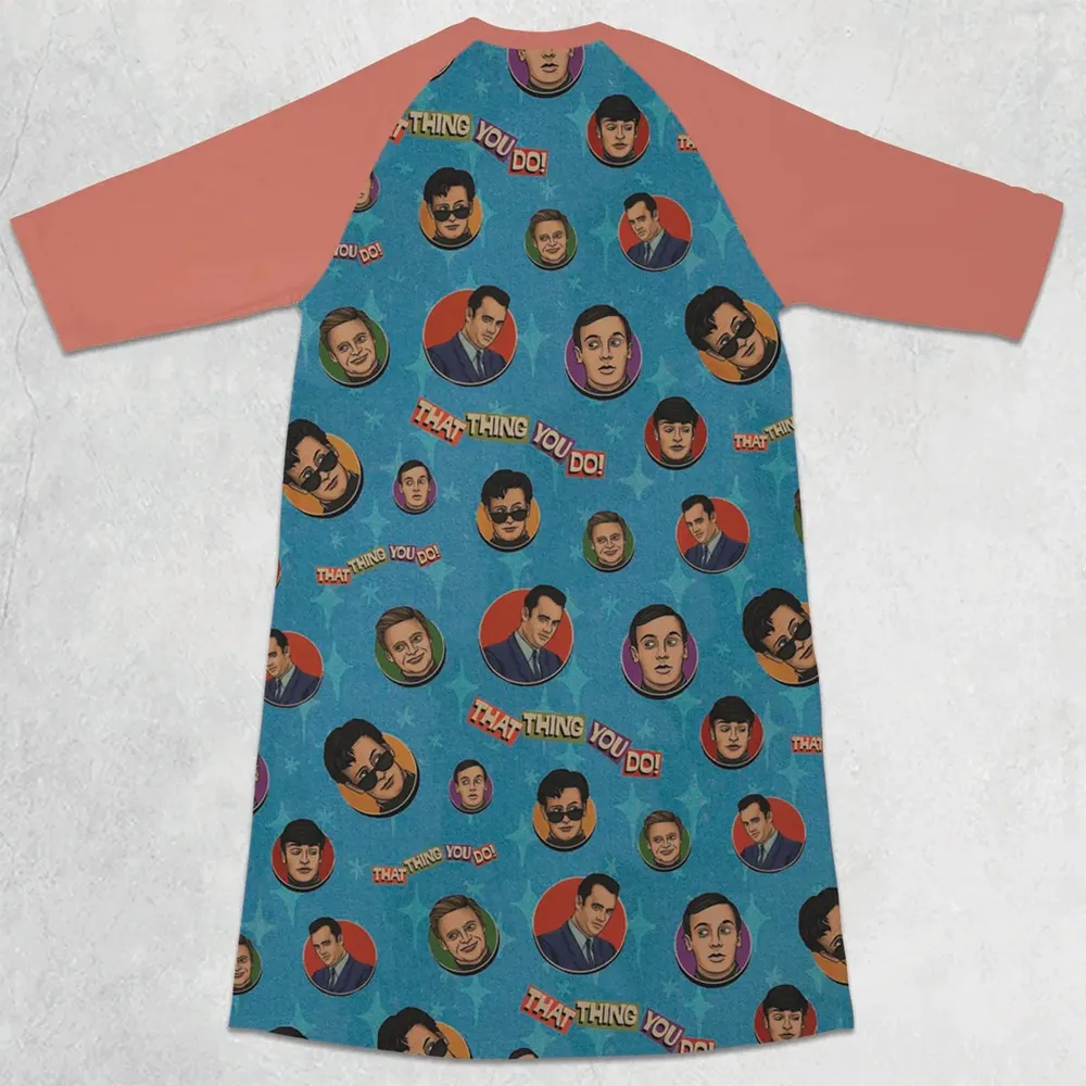 Wonders That Thing You Do 3/4 Sleeve Raglan Dress - 2