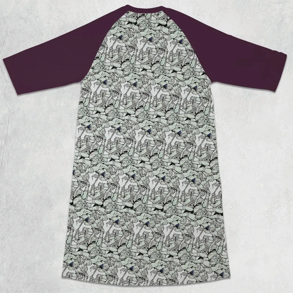 Rise of the TMNT 3/4 Sleeve Raglan Dress - 2