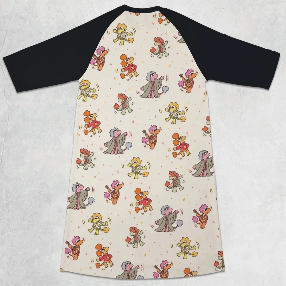 Dance Your Cares Away 3/4 Sleeve Raglan Dress - 2
