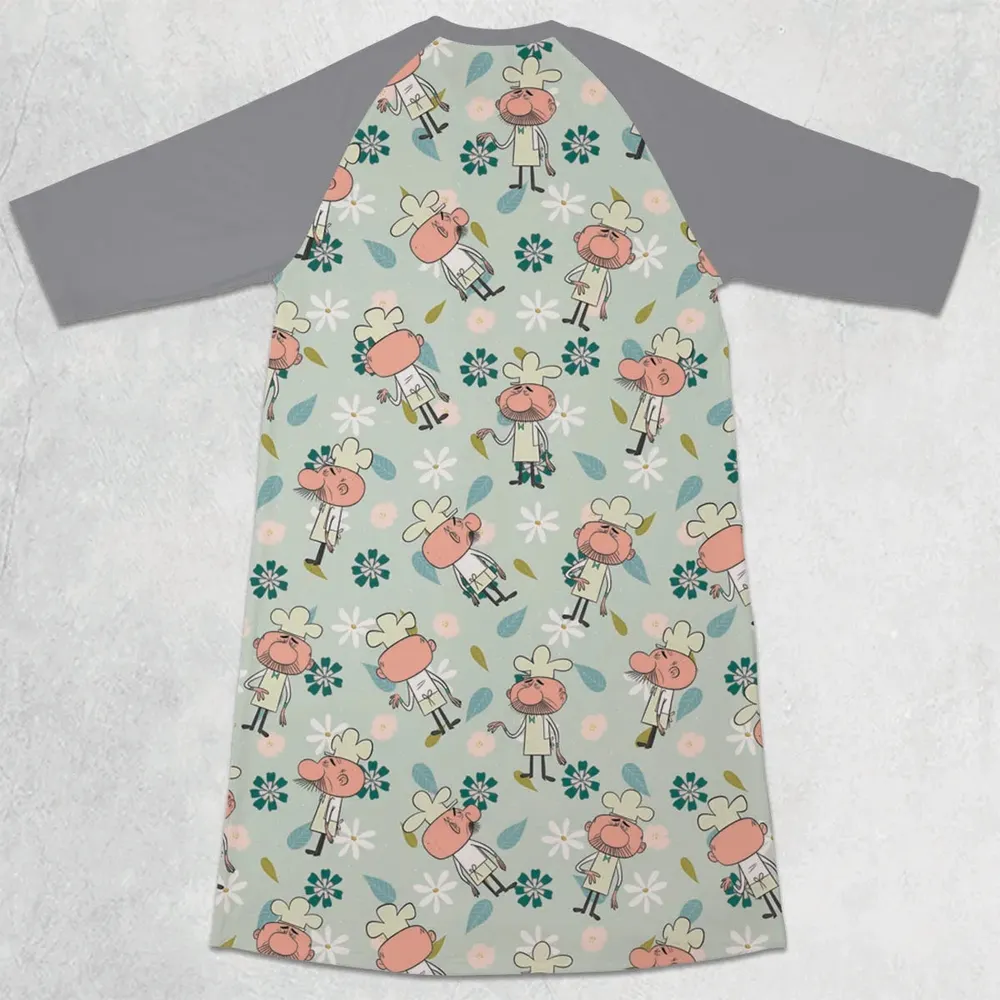 Old Bill Peabody's Improbable History 3/4 Sleeve Raglan Dress - 2