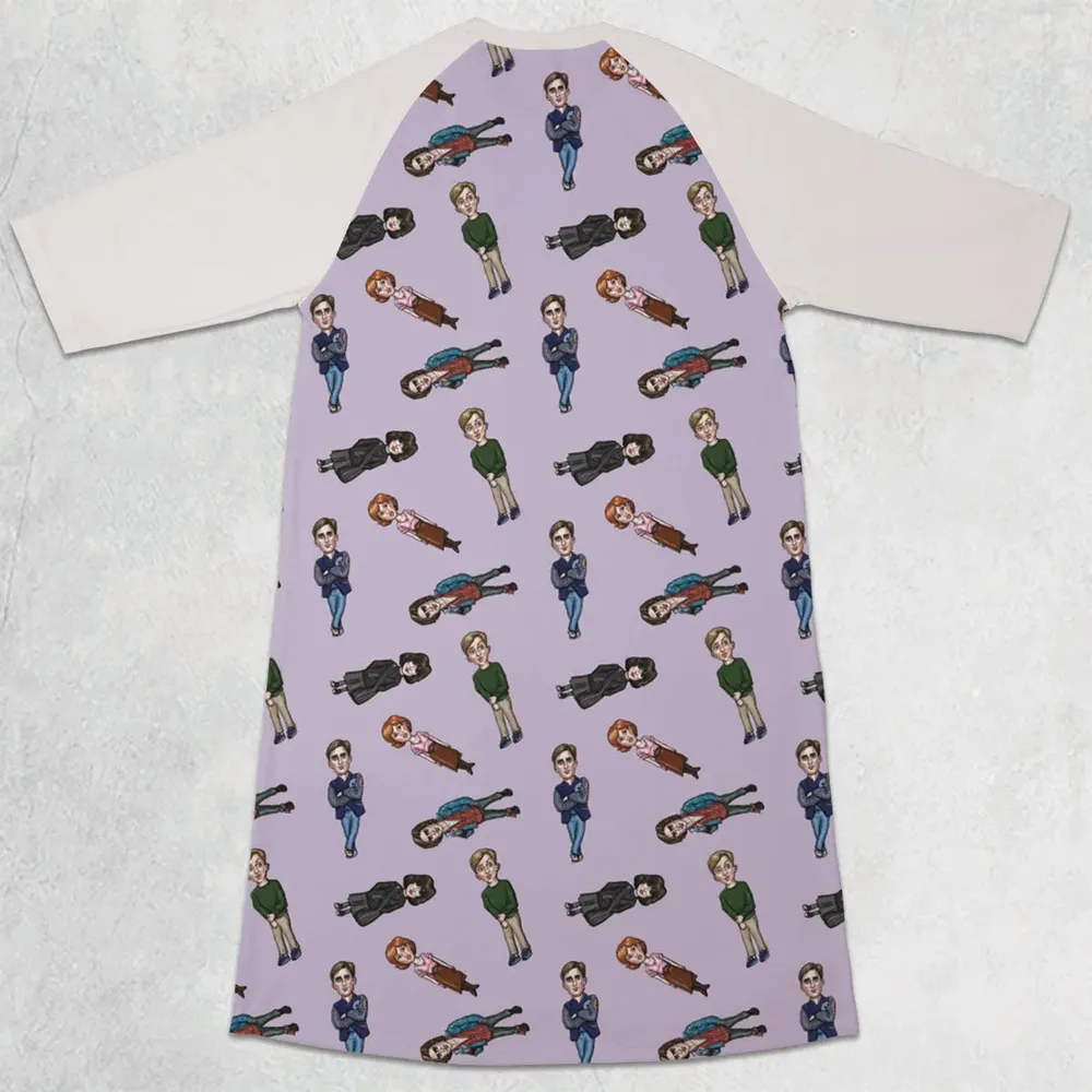 Cult Classic The Breakfast Club 3/4 Sleeve Raglan Dress - 2