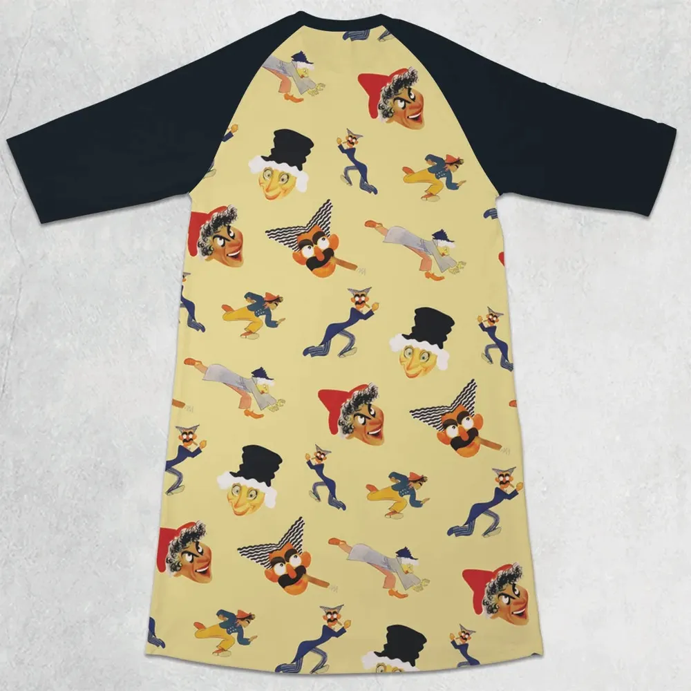 Room Service The Marx Bros 3/4 Sleeve Raglan Dress - 2
