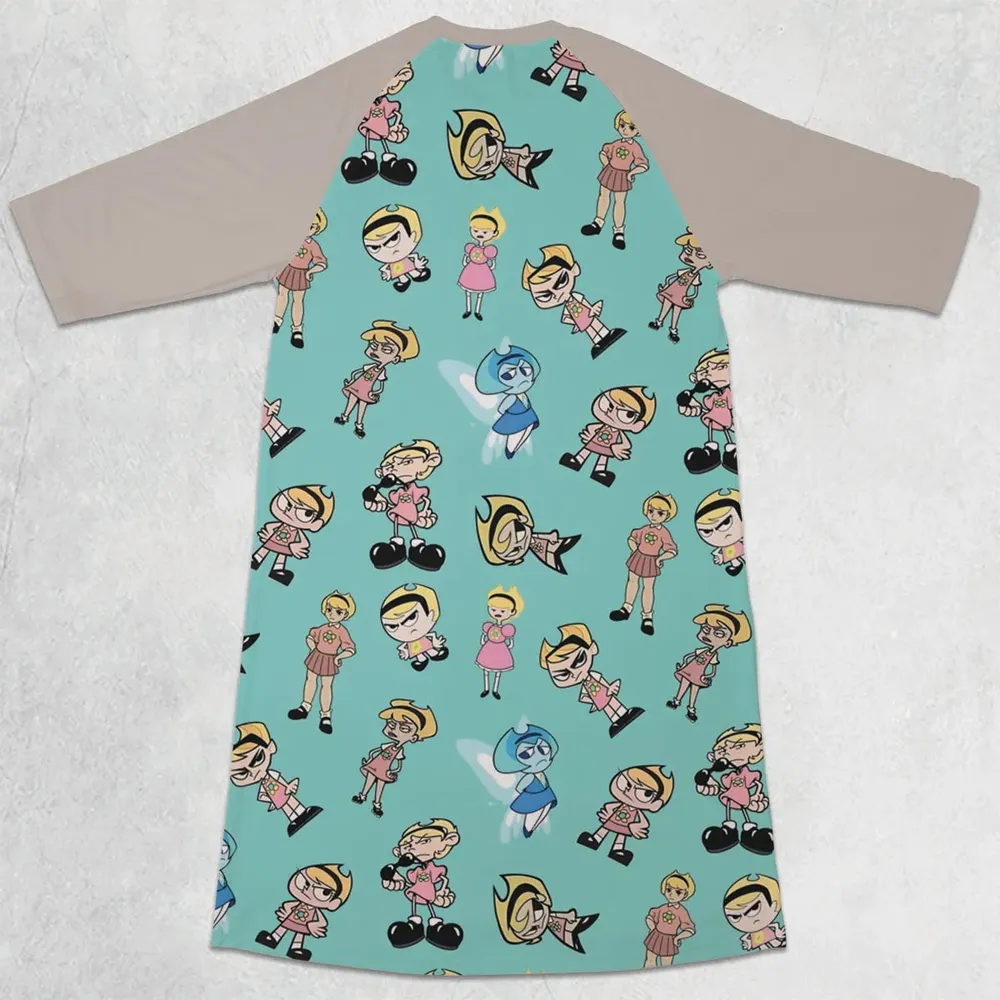 The Grim Adventures of Billy and Mandy 3/4 Sleeve Raglan Dress - 2