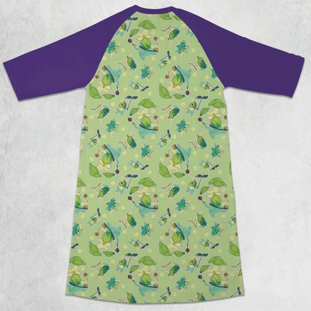 Find The Korok The Legend of Zelda 3/4 Sleeve Raglan Dress - 2