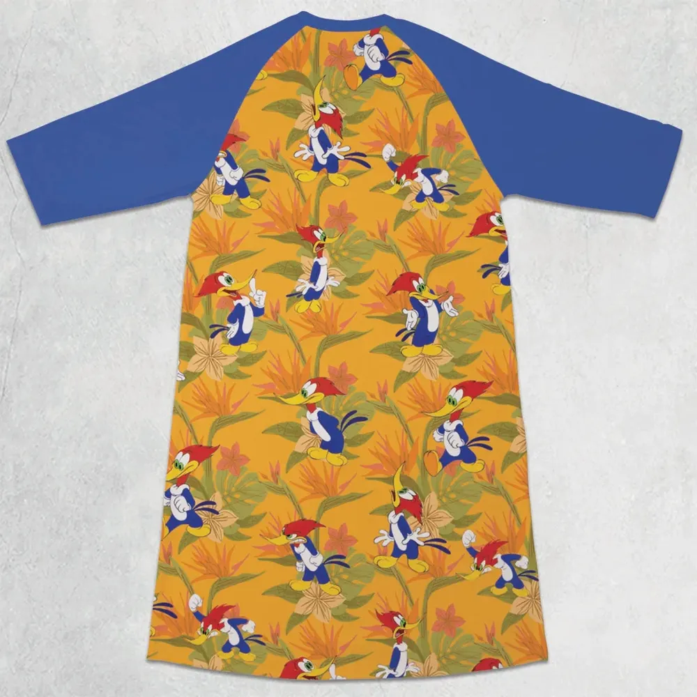Woody Woodpecker 3/4 Sleeve Raglan Dress - 2