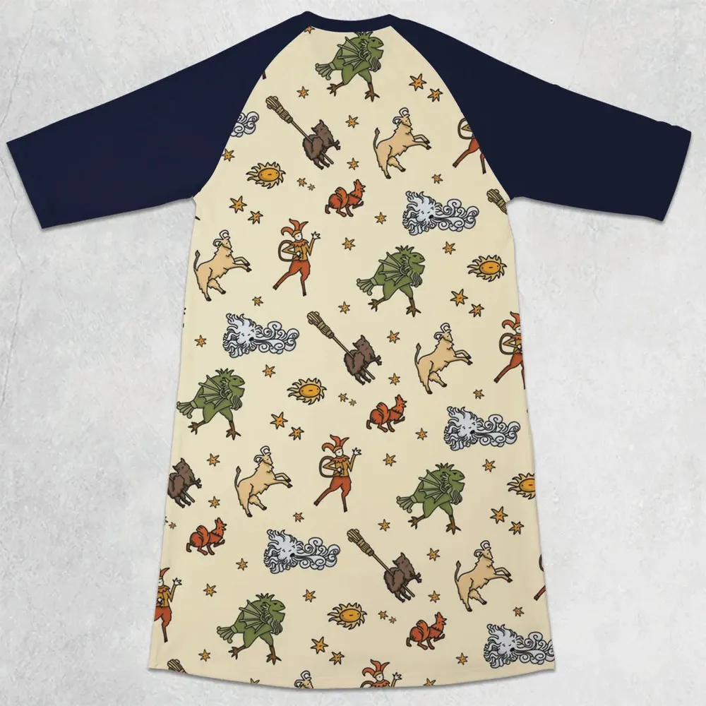 Opening Bedknobs and broomsticks 3/4 Sleeve Raglan Dress - 2