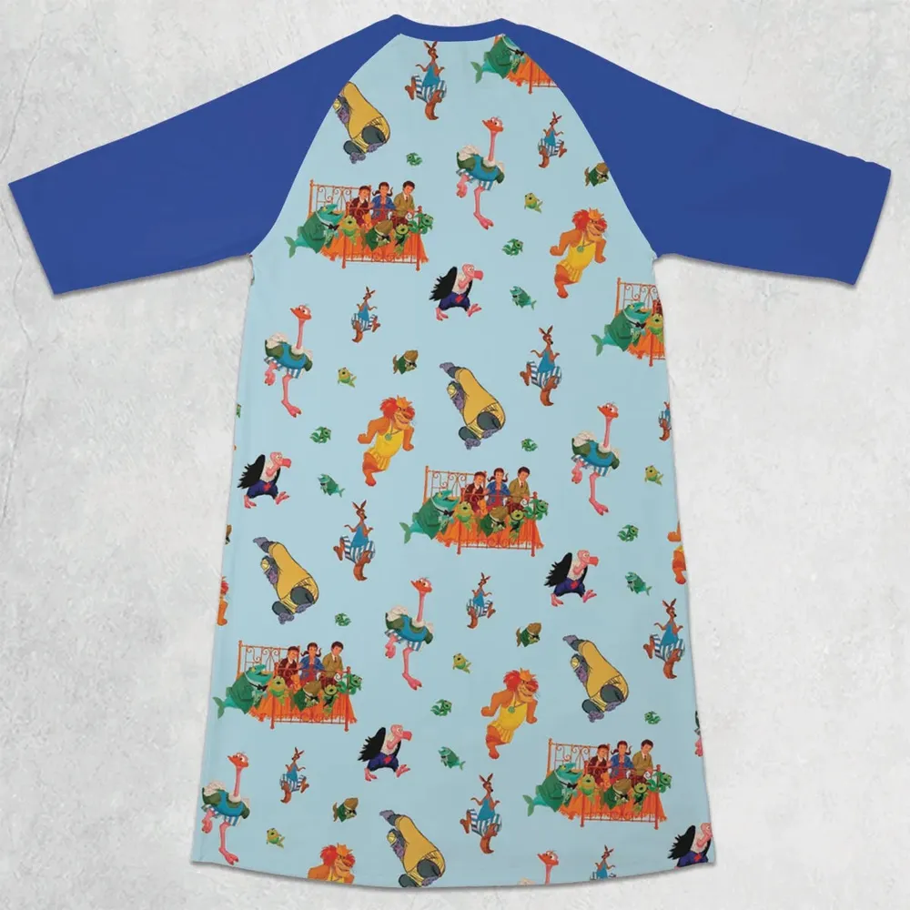 Bedknobs and broomsticks Characters 3/4 Sleeve Raglan Dress - 2