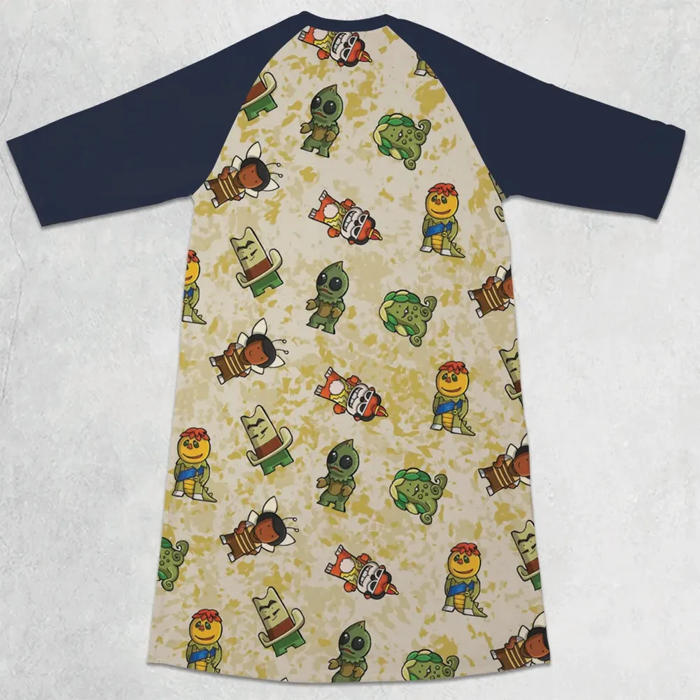 Sid and Marty Krofft Shows 3/4 Sleeve Raglan Dress - 2
