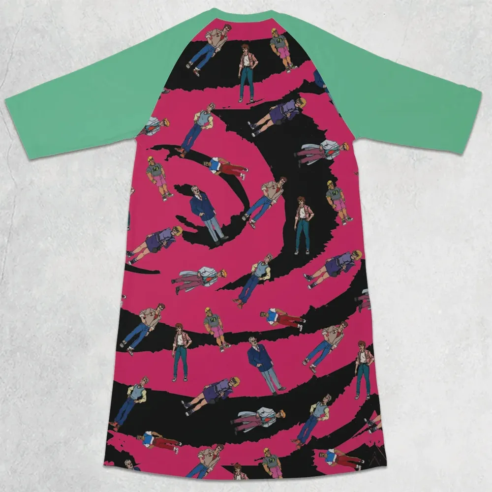 James Bond JR Cartoon characters 3/4 Sleeve Raglan Dress - 2
