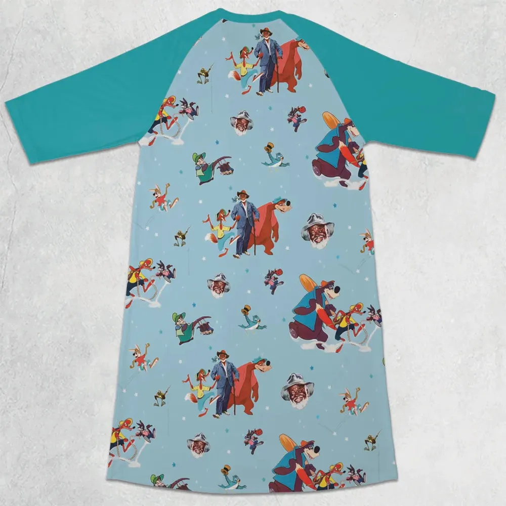 Song of The South Characters 3/4 Sleeve Raglan Dress - 2