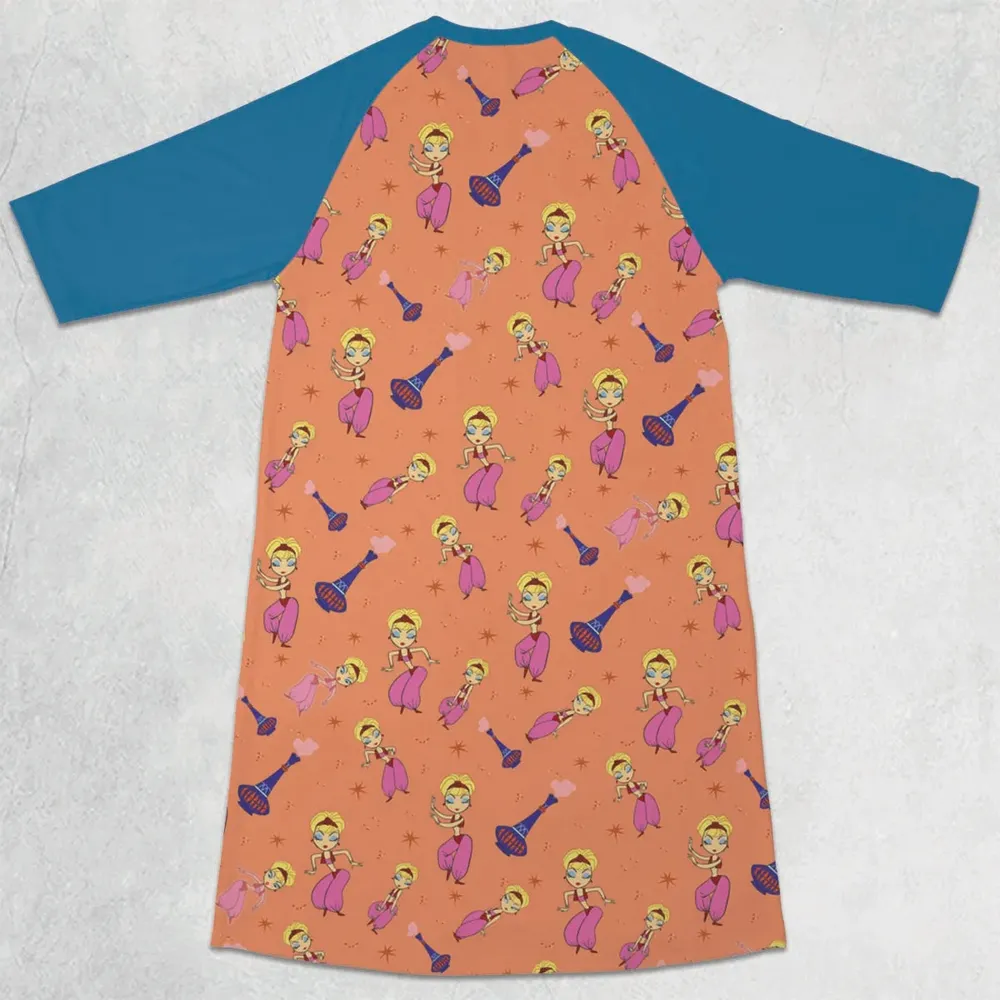 Dream of Jennie 3/4 Sleeve Raglan Dress - 2