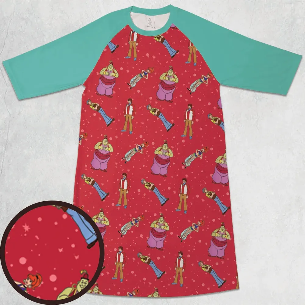 I Dream Of Jeannie 3/4 Sleeve Raglan Dress - 1