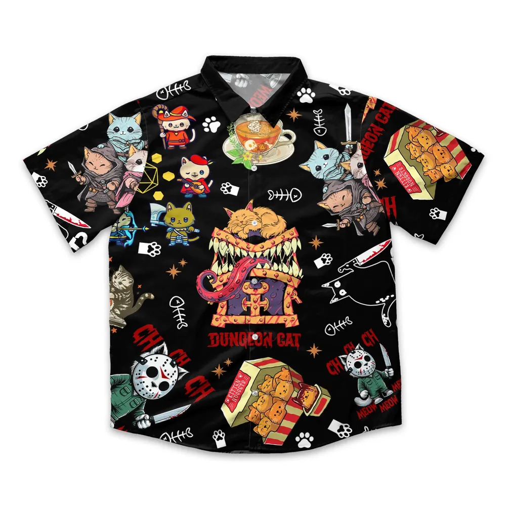 Dungeon Cats Chaos Button Down Shirt - 2