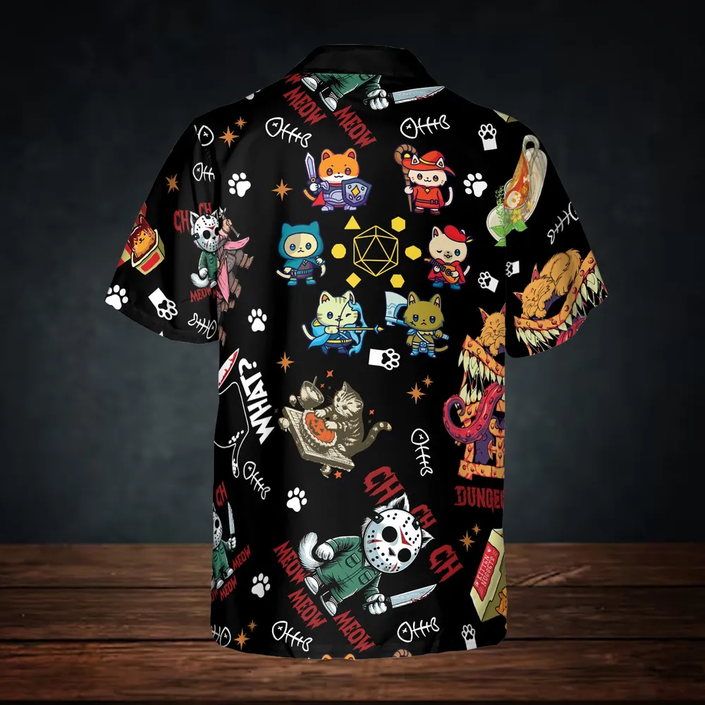 Dungeon Cats Chaos Button Down Shirt - 4