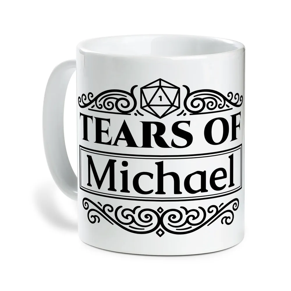 Custom D&D Players – Tears of [Player Name], Collected by DM [Name] Ceramic Mug - 3