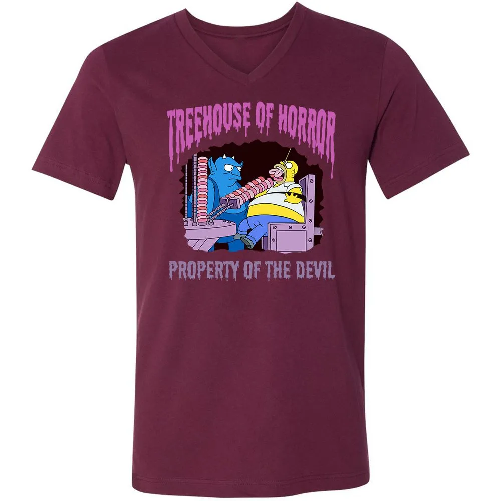 Unisex V-Neck T-Shirt - 1HHL6PCF - Maroon - 6