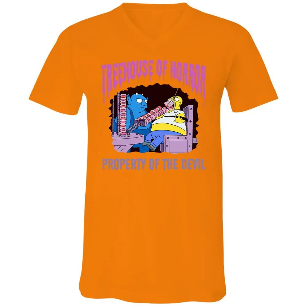 Unisex V-Neck T-Shirt - 1HHL6PCF - Orange - 11