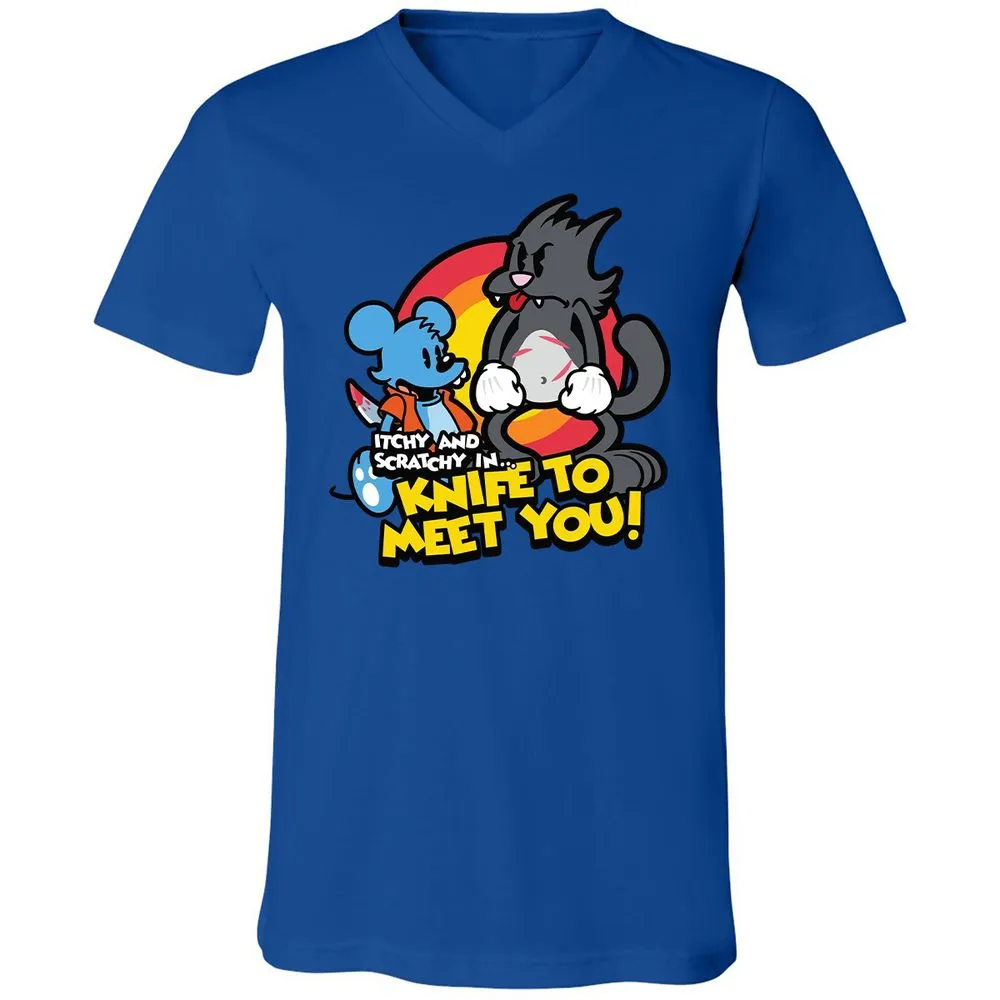Unisex V-Neck T-Shirt - N5PSWQ13 - True Royal - 4